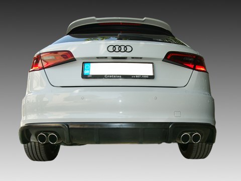 Rear Diffuser Audi A3 8V Sportback (2013-2016) (Exhaust L+R) Rear Diffuser Audi A3 8V Sportback (2013-2016) (Exhaust L+R)