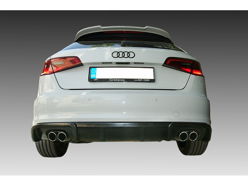 Rear Diffuser Audi A3 8V Sportback (2013-2016) (Exhaust L+R) Rear Diffuser Audi A3 8V Sportback (2013-2016) (Exhaust L+R)