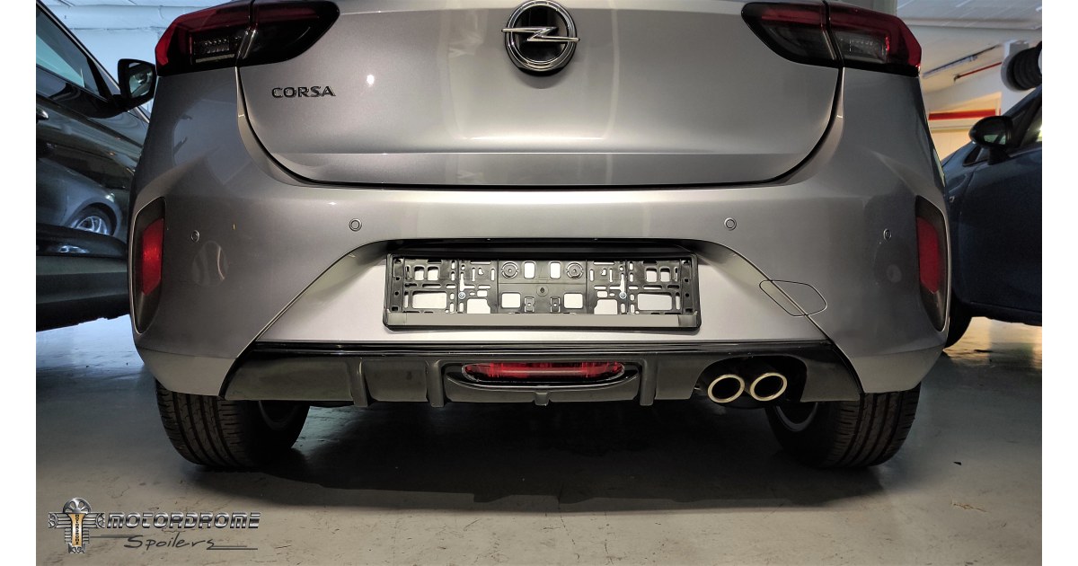 Rear Diffuser with Dual Exhaust Opel Corsa F (2019) Motordrome Design